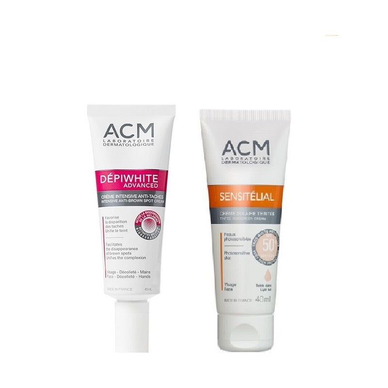 ACM DEPIWHITE PACK CREME DEPIWHITE ADVANCED 40ML + ACM SENSITELIAL ECRAN SPF50+ INVISIBLE 40ML