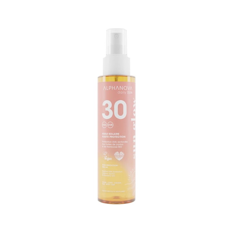 ALPHANOVA SUN GLOW DAILY SUN HUILE SOLAIRE SPF30 125ML prix Maroc