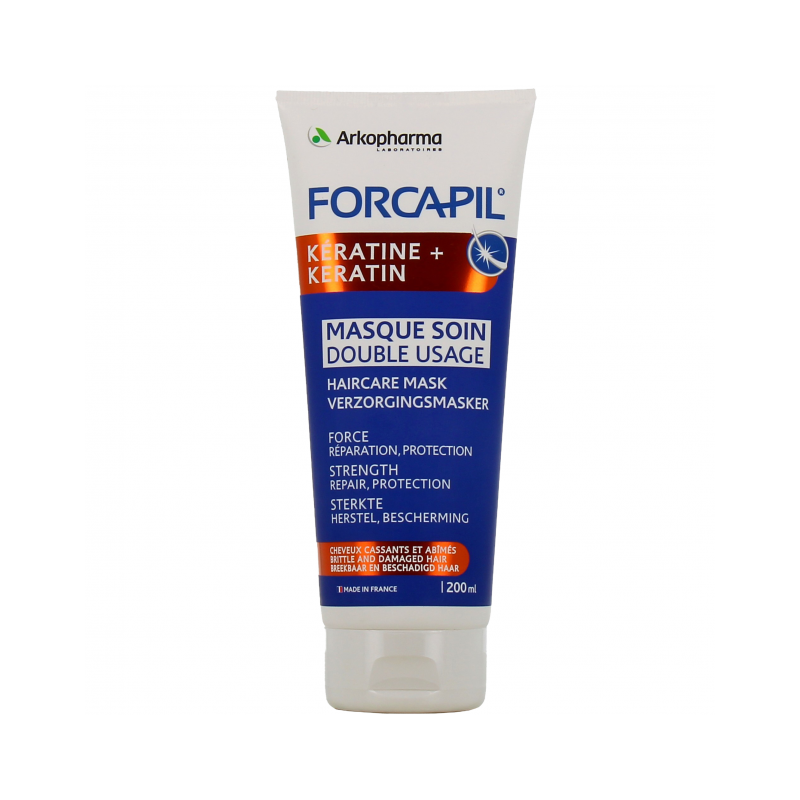 Arkopharma Forcapil Kératine Masque Soin Double Usage 200 ml