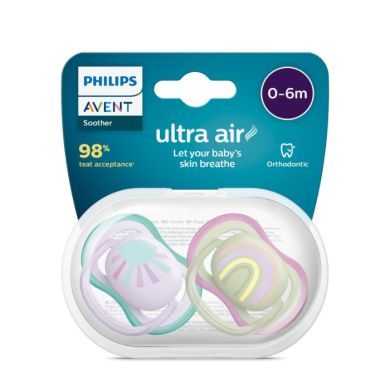 AVENT SUCETTE ULTRA AIR 0-6 MOIS PACK DE 2 ORTHODONTIC Parapharmacie prix Maroc