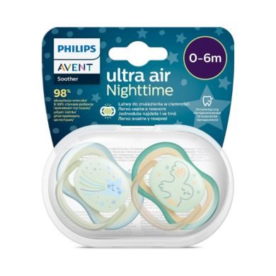 AVENT SUCETTE ULTRA AIR NUIT 0-6 MOIS PACK DE 2 ORTHODONTIC Parapharmacie prix Maroc