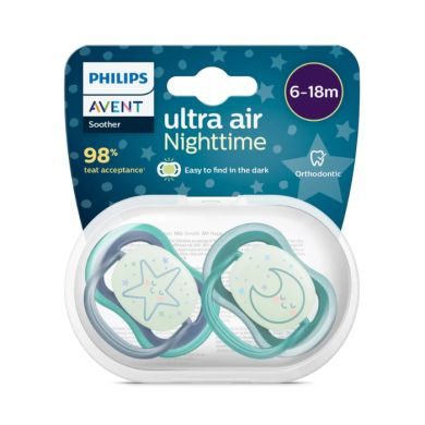 AVENT SUCETTE ULTRA AIR NUIT 6-18 MOIS PACK DE 2 ORTHODONTIC Parapharmacie prix Maroc