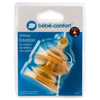 BEBE CONFORT TETINES EMOTION T2 3 VITESSES 6-24M LATEX X2 6951 Parapharmacie prix Maroc