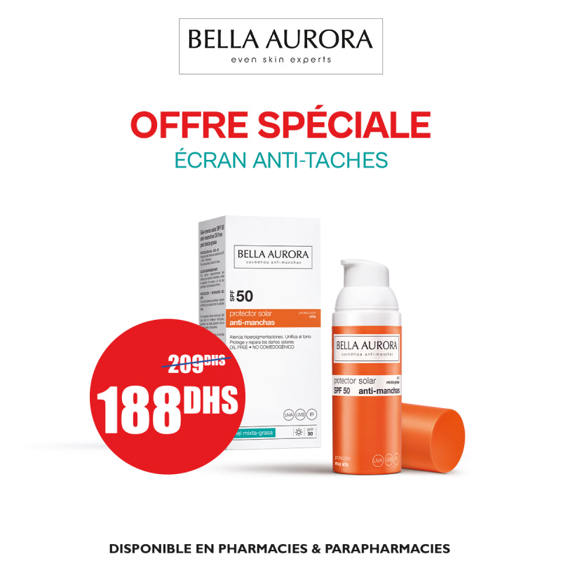 BELLA AURORA PROMO gel solaire anti tâche spf 50+ | 50 ml prix Maroc