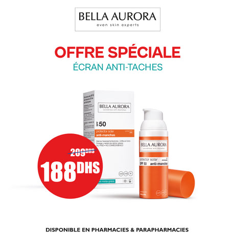 BELLA AURORA PROMO gel solaire anti tâche spf 50+ | 50 ml prix Maroc