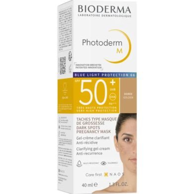 BIODERMA PHOTODERM M CREME TEINTEE PROTECTRICE BLEU LIGHT DOREE SPF50+ 40 ML prix Maroc