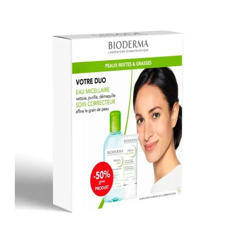 BIODERMA PACK SEBIUM PORE REFINER 30ML + SEBIUM H2O 250ML OFFERT