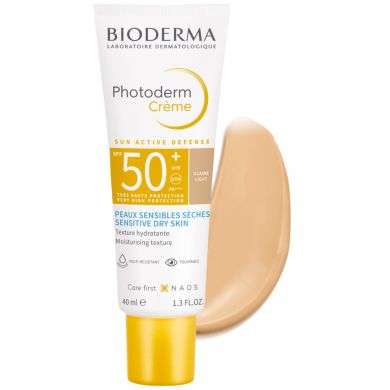 BIODERMA PHOTODERM SUN ACTIVE DEFENCE CREME SOLAIRE SPF 50 + TEINTE CLAIRE 40ML Parapharmacie prix Maroc