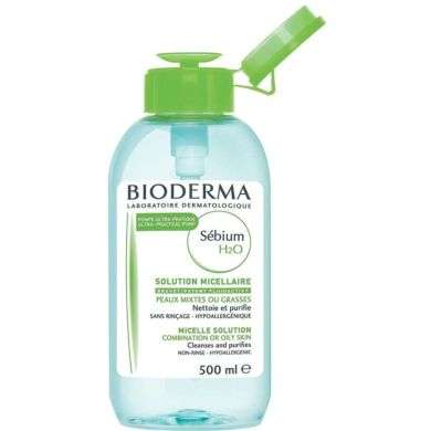 BIODERMA SEBIUM H20 SOLUTION MICELLAIRE POMPE INVERSEE 500 ML Parapharmacie prix Maroc