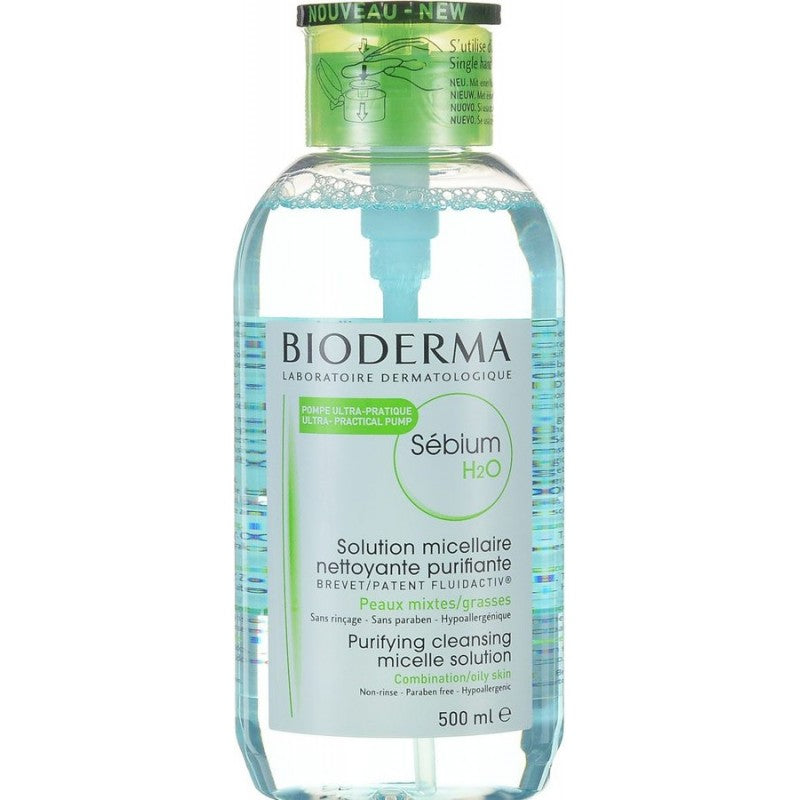 BIODERMA SEBIUM H2O solution micellaire | 500 ml Pompe prix Maroc