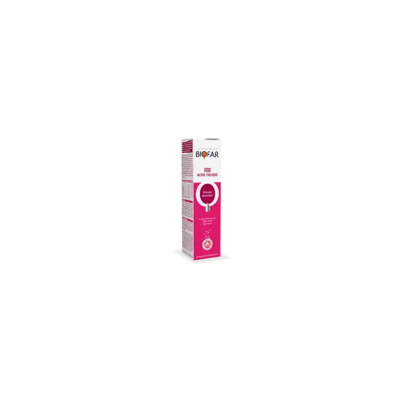 Biofar Fer Acide Folique 20 Comprimés Effervescents