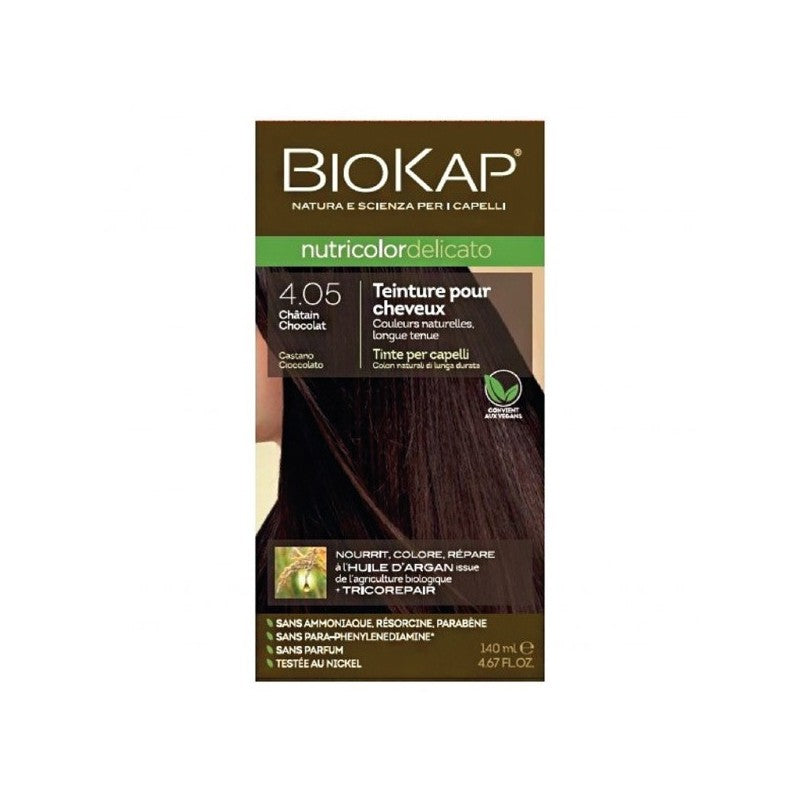 Biokap –Nutricolor Delicato 4.05 Châtain Chocolat 140mlRAPID
