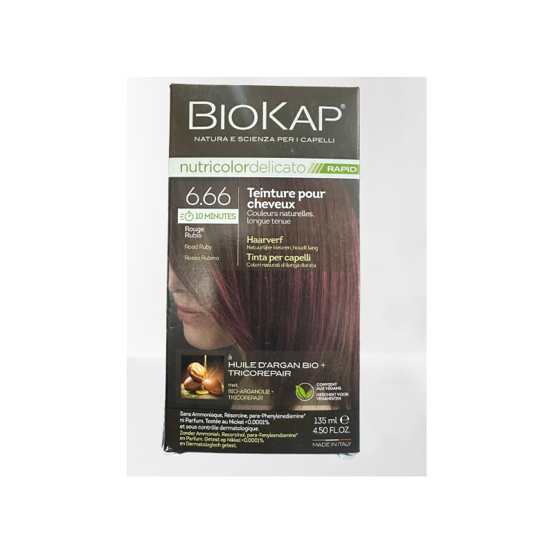 Biokap Nutricolor Delicato N6.66 Rouge Rubis