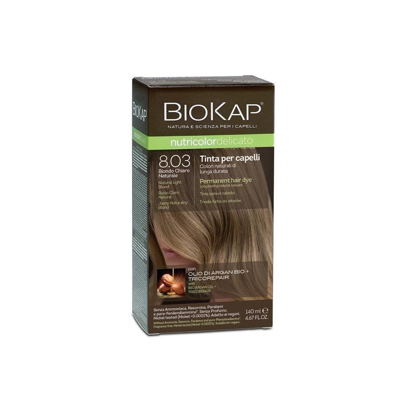 BIOKAP NUTRICOLOR DELICATO N8.03 BLOND CLAIR NATUREL