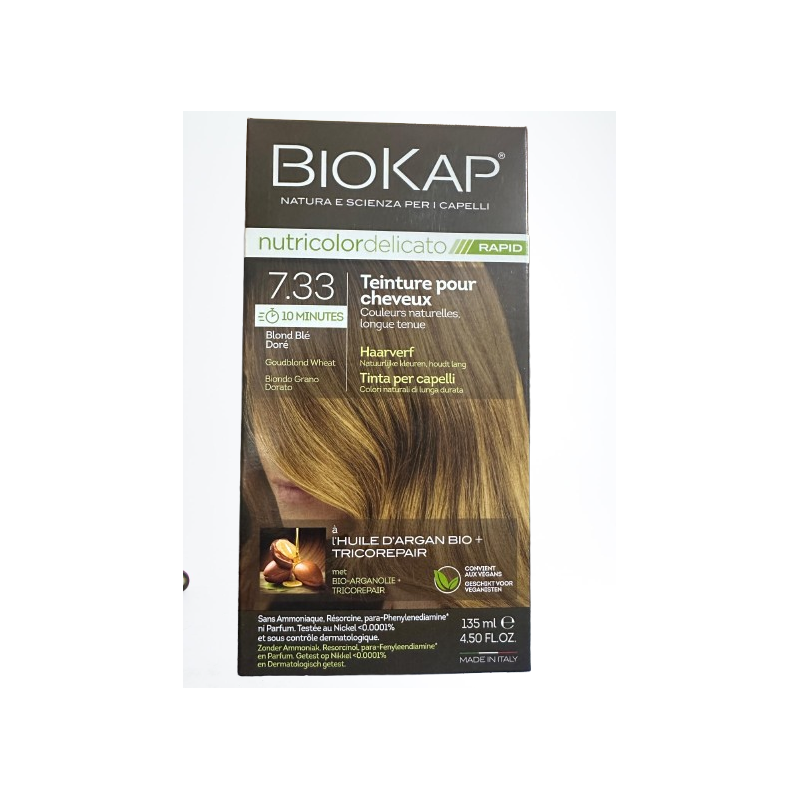 Biokap Nutricolor Delicato Rapid 10 Minutes N7.33 Blond Ble 135ml