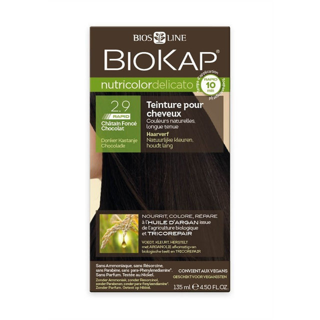 Biokap – Nutricolor Delicato Rapid - 2.9 Châtain Fonce Chocolat