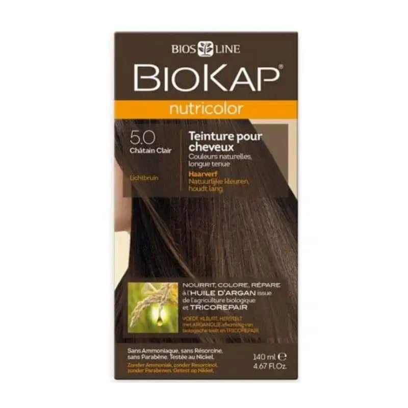 BIOKAP NUTRICOLOR N5.0 CHATAIN CLAIR