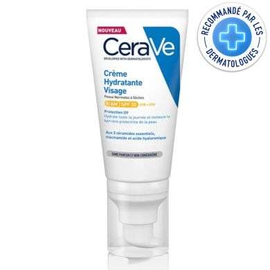 CERAVE CREME HYDRATANTE VISAGE SPF 30 PEAUX NORMALES A SECHES 52 ML prix Maroc