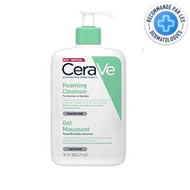 CERAVE GEL MOUSSANT PEAUX NORMALES A GRASSES 473 ML Parapharmacie prix Maroc