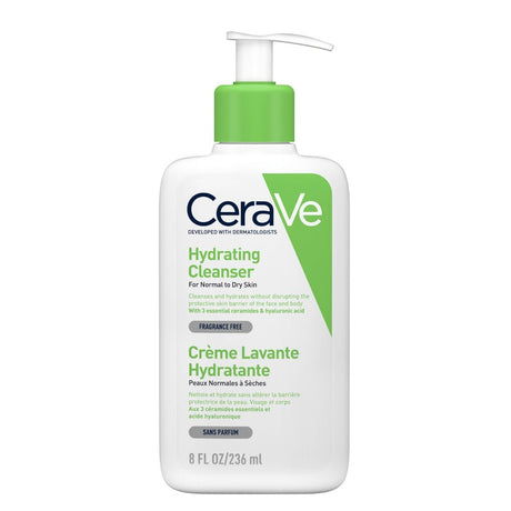 CeraVe Crème Lavante Hydratante Peau Normale à Sèche | 236ml prix Maroc