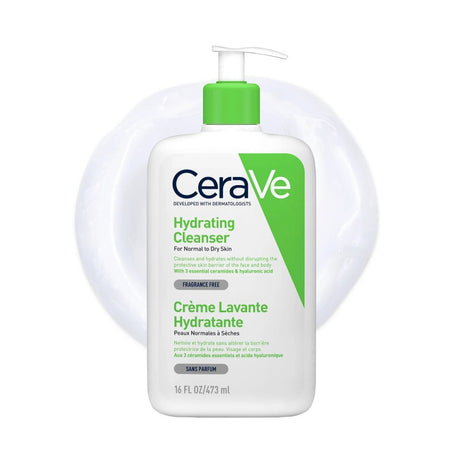 CeraVe Crème Lavante Hydratante Peau Normale à Sèche | 473ml prix Maroc