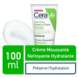 CeraVe Crème Moussante Nettoyante Hydratante Peau Normale à Sèche | 100ml prix Maroc