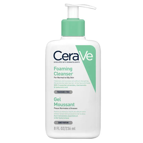 CeraVe Gel Moussant Nettoyant Peau Normale à Grasse | 236ml prix Maroc