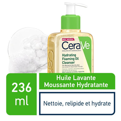 CeraVe Huile Lavante Moussante Hydratante Peau Très Sèche à Atopique | 236ml prix Maroc