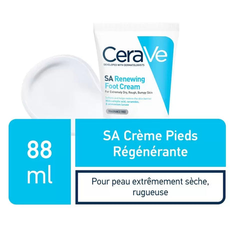 CeraVe SA Crème Régénérante Pieds Très Secs et Abîmés | 88ml prix Maroc