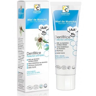 COMPTOIRS ET COMPAGNIES DENTIFRICE PROTECTION ANTI TARTRE AU MIEL DE MANUKA IAA 15 + 75 ML prix Maroc