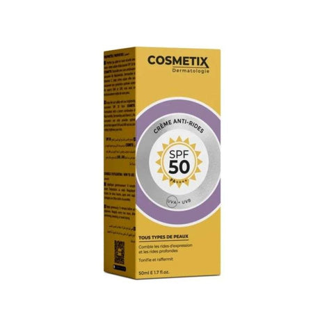 COSMETIX DERMATOLOGIE soin 2 en 1 anti-rides SPF50 50ml prix Maroc