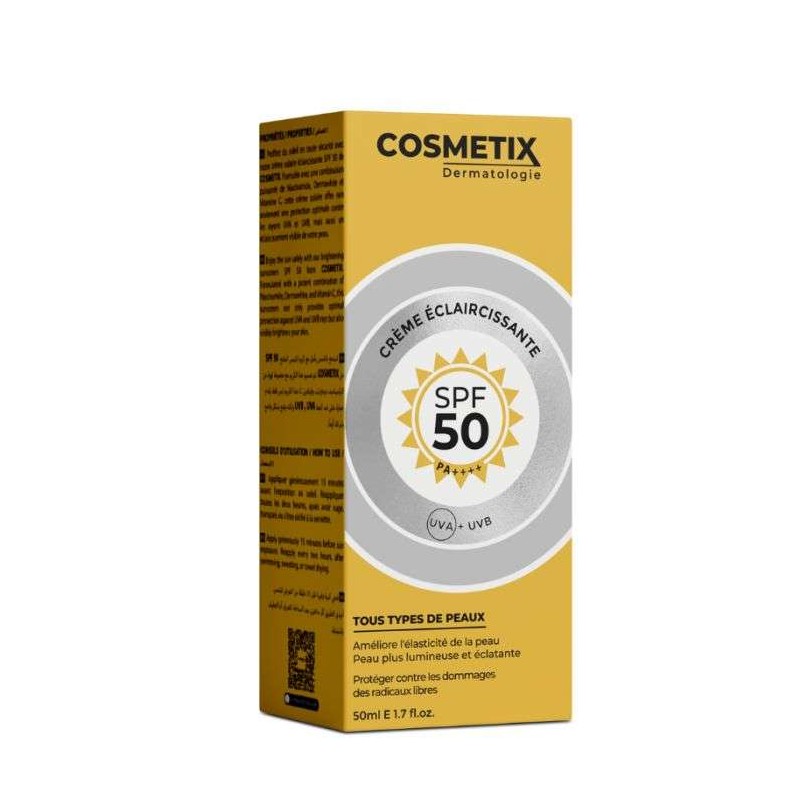 COSMETIX DERMATOLOGIE soin 2 en 1 éclaircissant SPF50 50ml prix Maroc