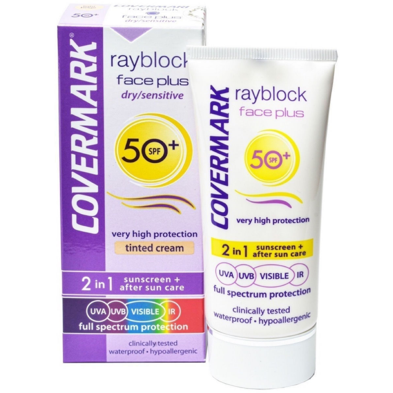 Covermark Rayblock Face Plus Dry/sensitive SPF50+ 2 en 1 Light Beige