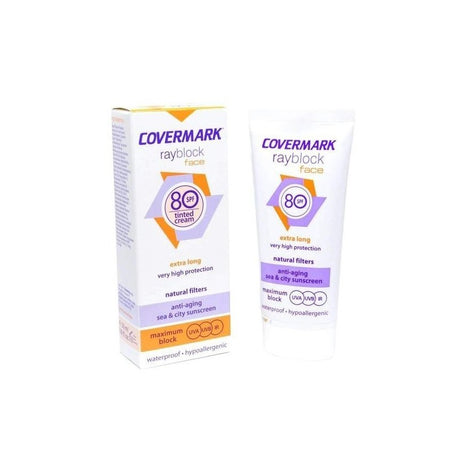 COVERMARK Rayblock Face Plus SPF80+ 2 en 1 light beige prix Maroc