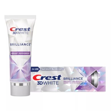 CREST 3D WHITE BRILLANCE DENTIFRICE VIBRANT PEPPERMINT 130 G prix Maroc
