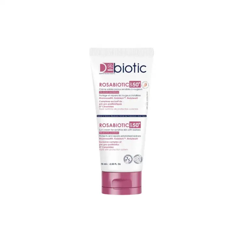 D-BIOTIC ROSABIOTIC crème solaire peaux sensibles à rougeurs Teintée Clair spf 50+ | 75 ml