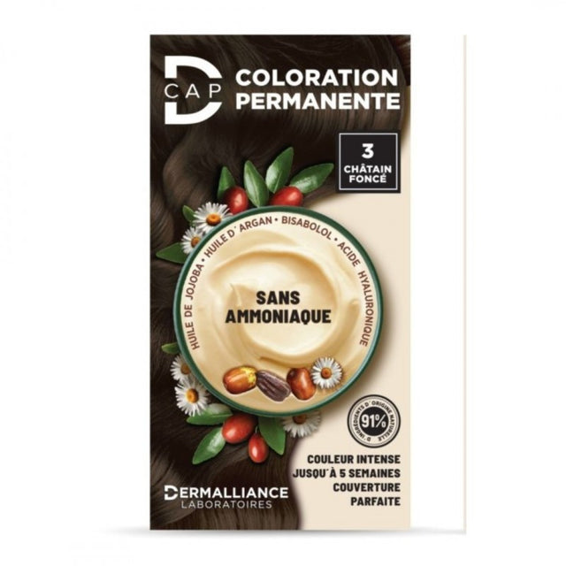 D-CAP COLORATION PERMANENTE N3 CHATAIN FONCE prix Maroc