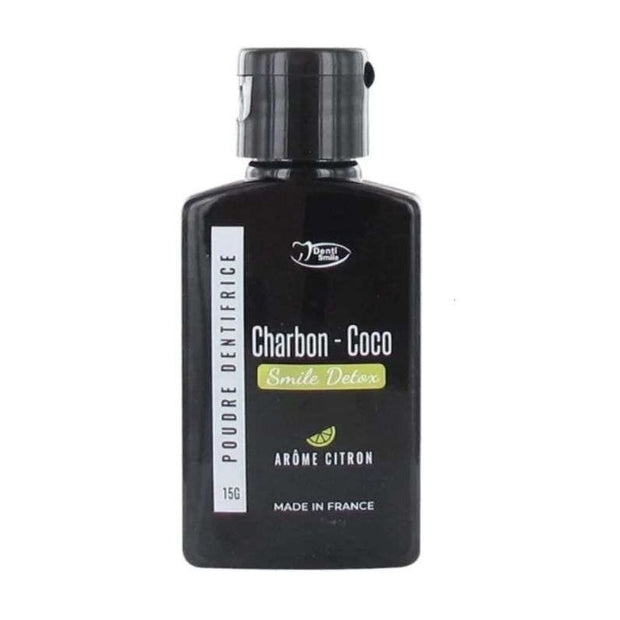 Denti Smile Charbon Coco Poudre Detox Arome Citron Flacon 15g