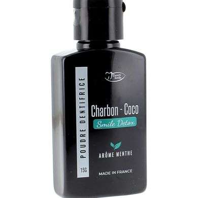 DENTI SMILE SMILE DETOX DENTIFRICE POUDRE CHARBON COCO AROME MENTHE 15 G prix Maroc