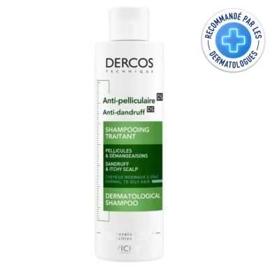 VICHY DERCOS SHAMPOING ANTI PELLICULAIRE CHEVEUX NORMAUX A GRAS 200 ML Parapharmacie prix Maroc