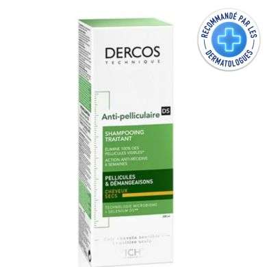 VICHY DERCOS SHAMPOING ANTI PELLICULAIRE DS CHEVEUX SECS 200 ML Parapharmacie prix Maroc