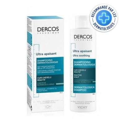 VICHY DERCOS ULTRA APAISANT CHEVEUX NORMAUX A GRAS 200 ML Parapharmacie prix Maroc