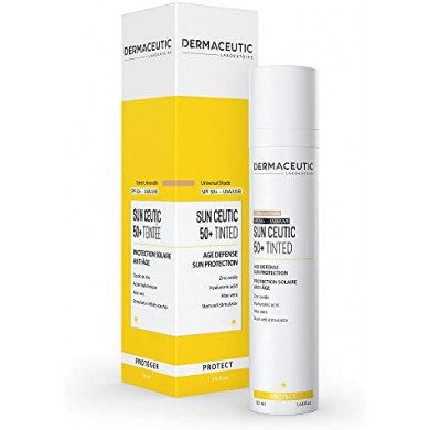 DERMACEUTIC SUN CEUTIC 50+CREME SOLAIRE TEINTEE AGE DEFENSE UNIVERSAL SHADE 50ML prix Maroc