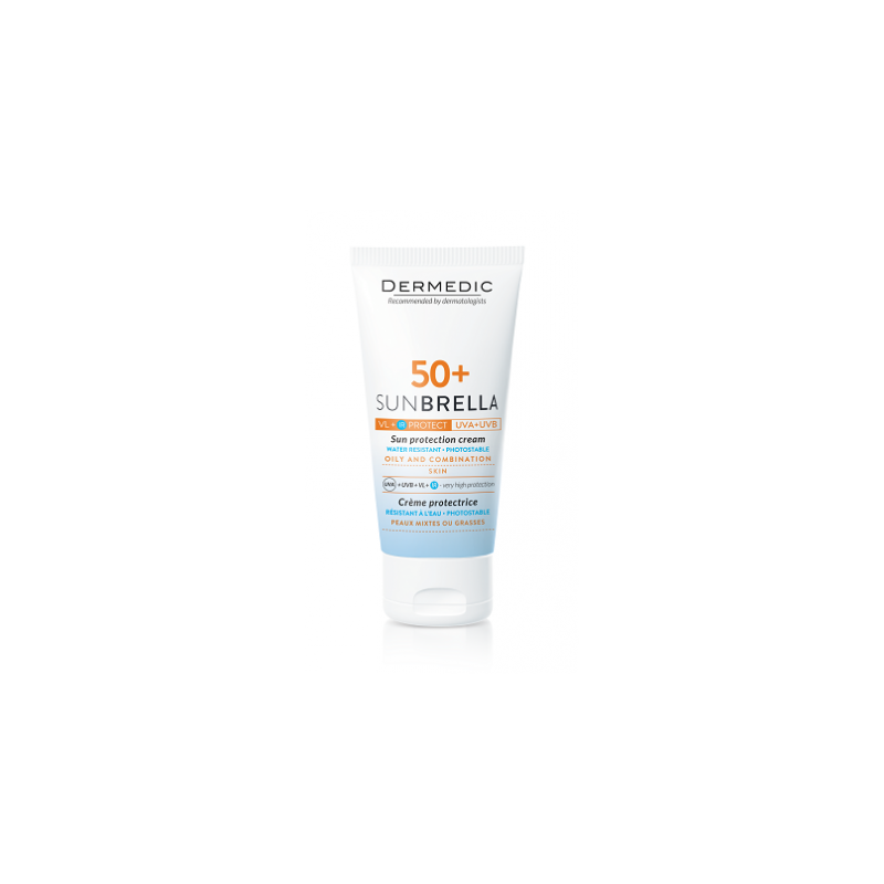Dermedic Sunbrella Crème Solaire Peaux Grasses et Mixtes SPF 50+ 50 ml