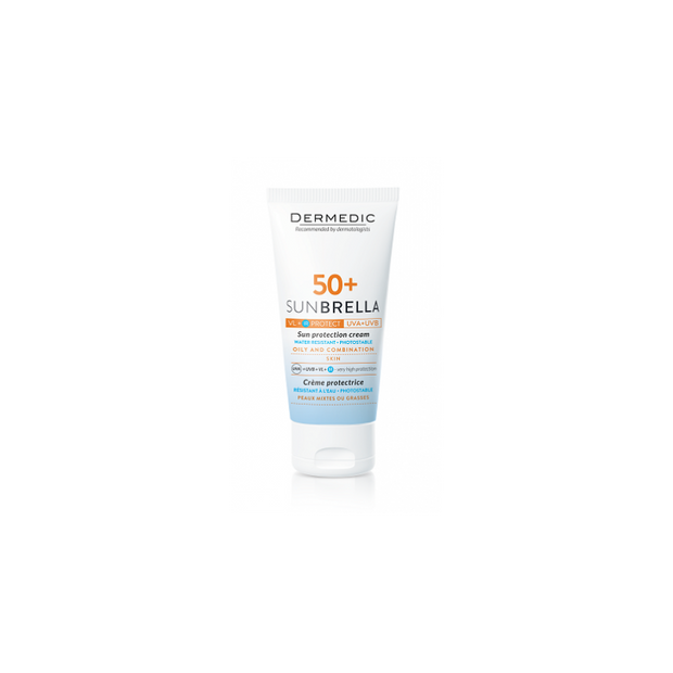 Dermedic Sunbrella Crème Solaire Peaux Grasses et Mixtes SPF 50+ 50 ml
