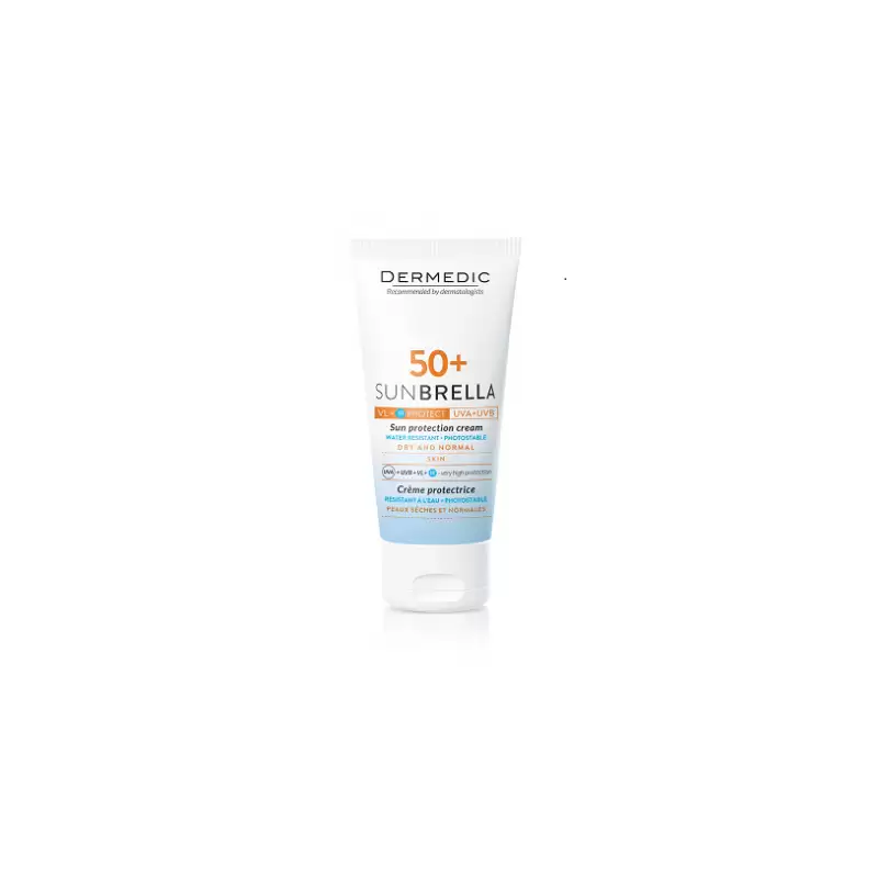 DERMEDIC SUNBRELLA crème solaire peaux sèches et normales spf 50+ | 50 ml prix Maroc