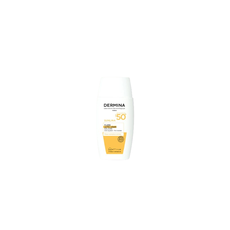 DERMINA SUNLINA fluide ultra léger spf 50 | 50ml prix Maroc