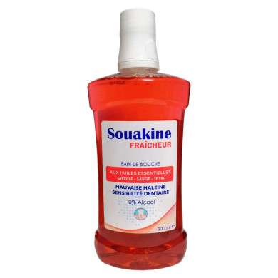 DERMO SOIN SOUAKINE FRAICHEUR BAIN DE BOUCHE 500 ML prix Maroc