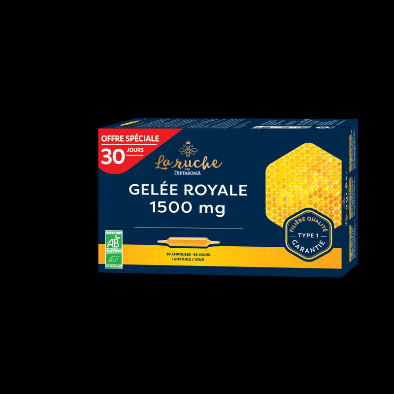 DIETAROMA LA RUCHE gelée royale 1500mg BIO | 30 ampoules