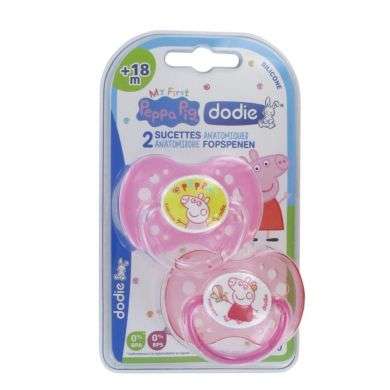 DODIE 2 SUCETTES ANATOMIQUES PEPPA PIG 18 MOIS + ROSE Parapharmacie prix Maroc